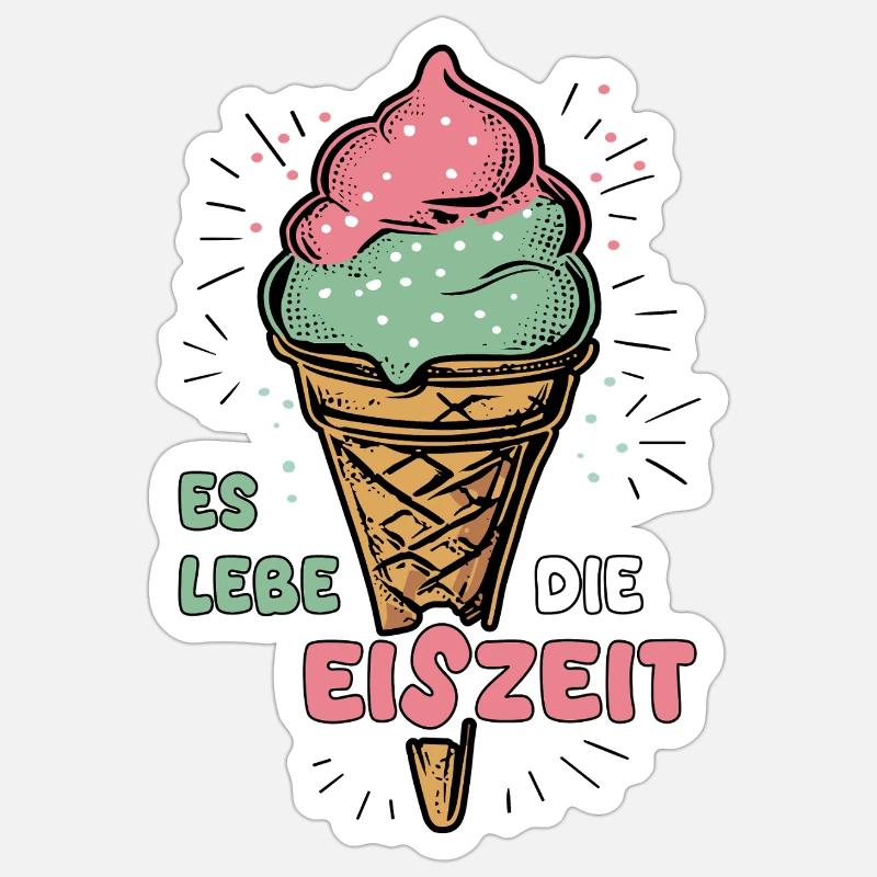 Es lebe die Eiszeit - Sticker size S (10 x 10 cm) - white matte