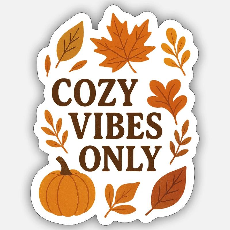 Herbstfeeling - Sticker Größe S (10 x 10 cm) - Mattweiß