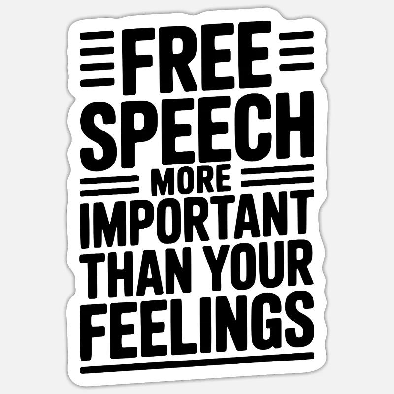 La liberté d’expression est plus importante que les sentiments Sticker taille S (10 x 10 cm)