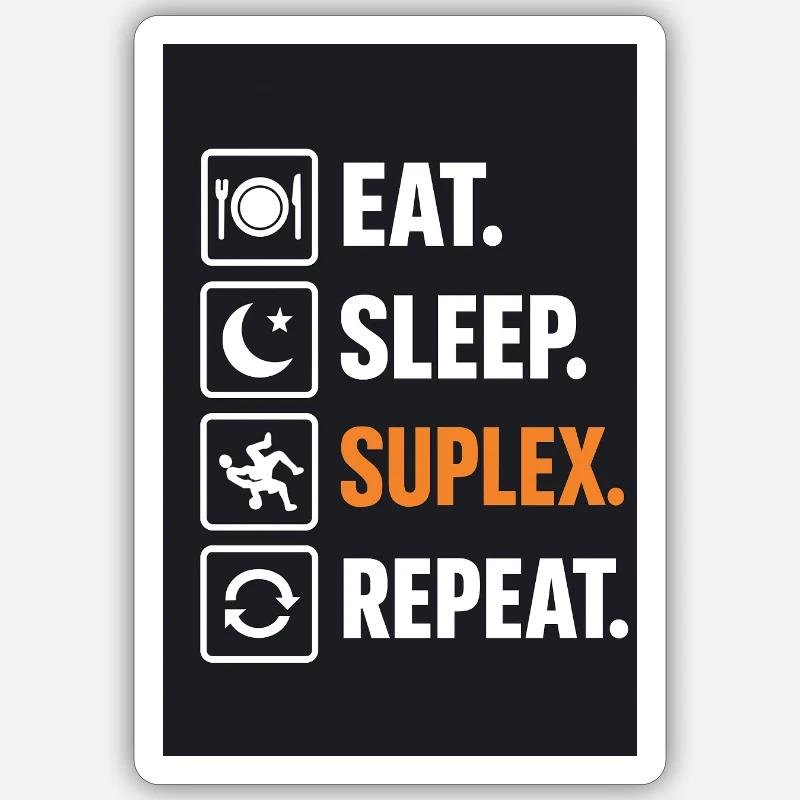 Suplex - Sticker taille S (10 x 10 cm) - blanc mat
