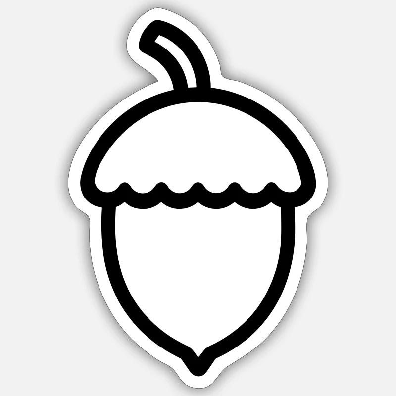 acorn - Sticker size S (10 x 10 cm) - white matte