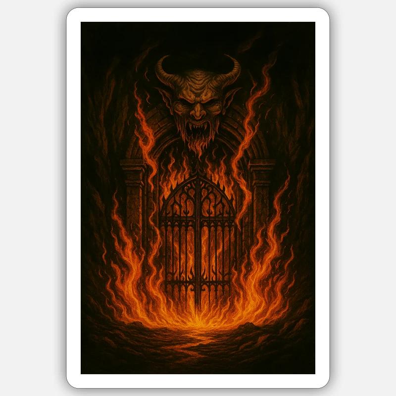 Firegate Demon Form - Sticker size S (10 x 10 cm) - white matte