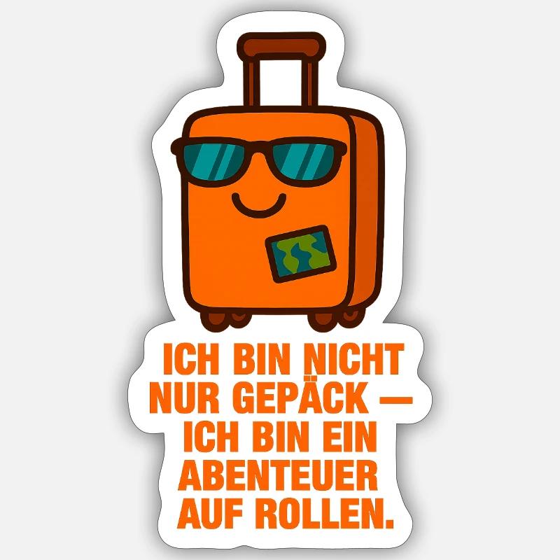 Ich_bin_nicht_nur_Gepack_ich_bin_ein_Abenteuer_ - Sticker Größe S (10 x 10 cm) - Mattweiß
