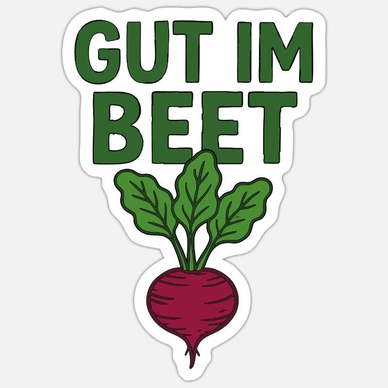 Gut im Beet – Lustiger Garten Spruch Hobbygärtner - Sticker Größe S (10 x 10 cm) - Mattweiß