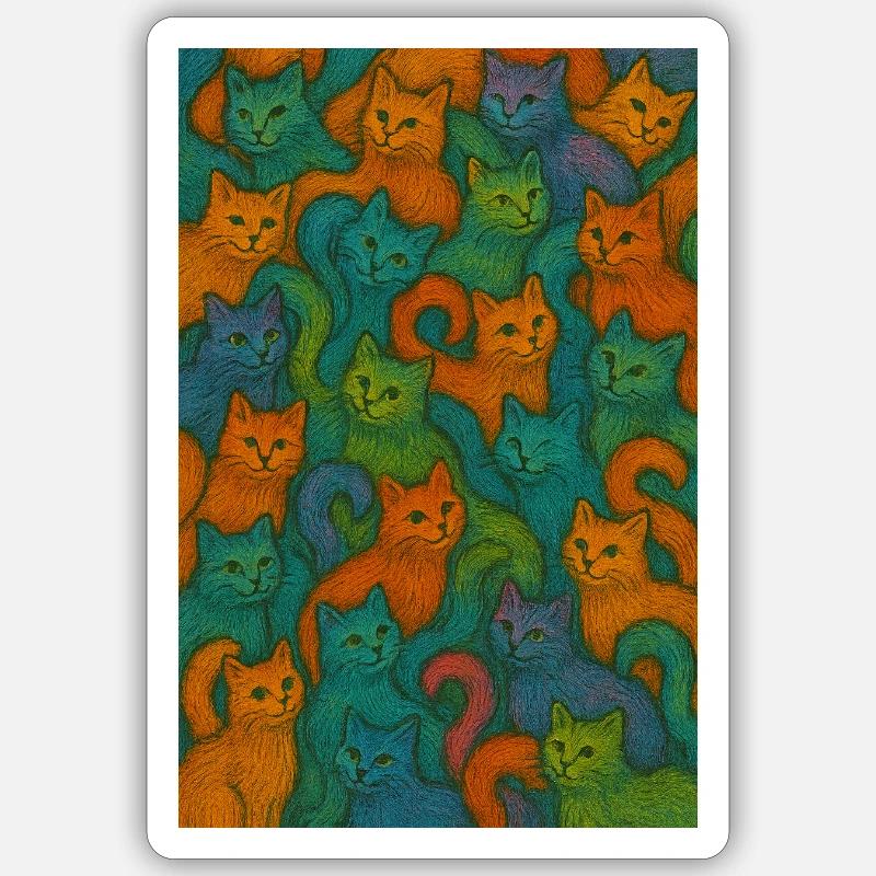 feline - Sticker size S (10 x 10 cm) - white matte