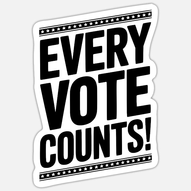 Every Vote Counts - Sticker size S (10 x 10 cm) - white matte