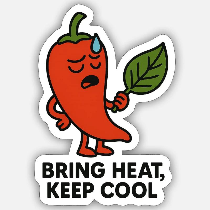 Bring Heat, Keep Cool - Sticker size S (10 x 10 cm) - white matte