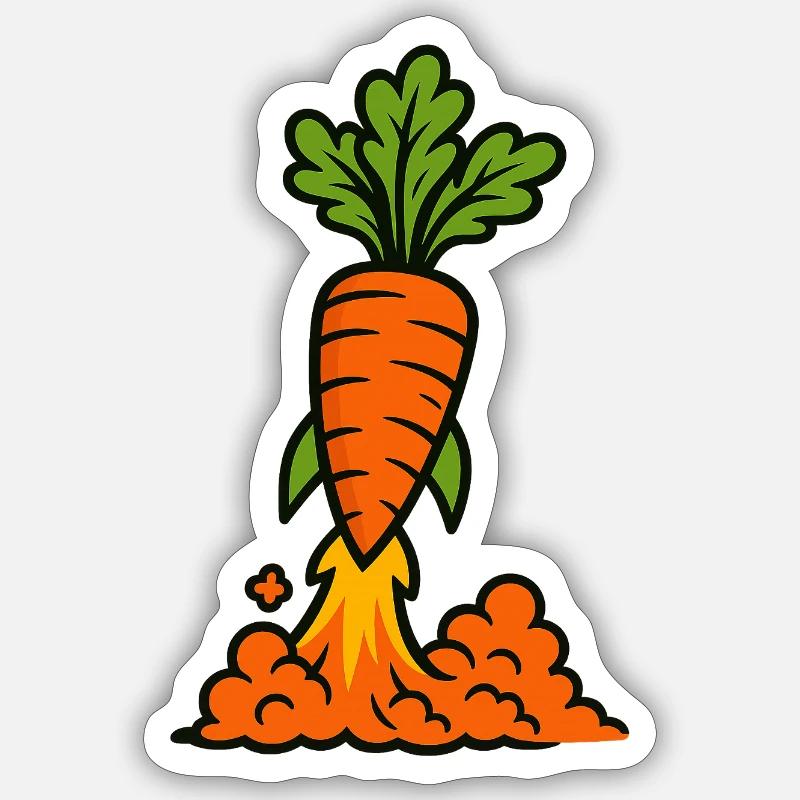 Carrot Launch Mode Sticker size S (10 x 10 cm)
