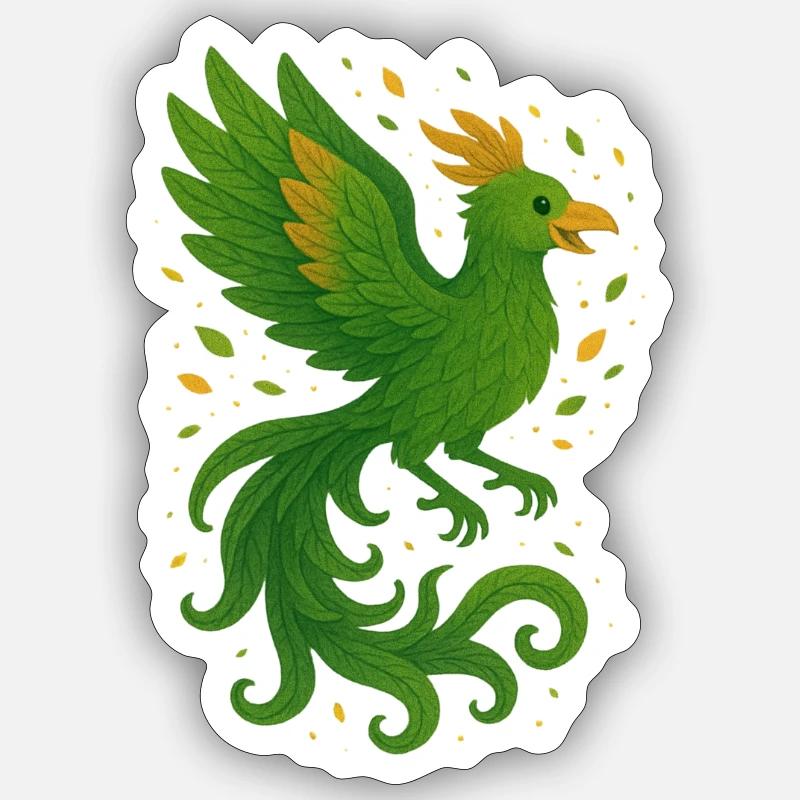 Plante Phoenix - Sticker taille S (10 x 10 cm) - blanc mat