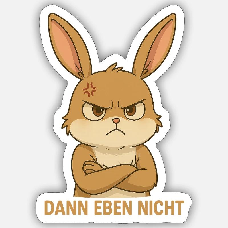 Grumpy Bunny Sticker size S (10 x 10 cm)