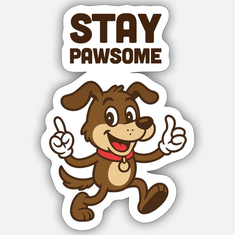 Bleib ein toller Hund - Sticker Größe S (10 x 10 cm) - Mattweiß