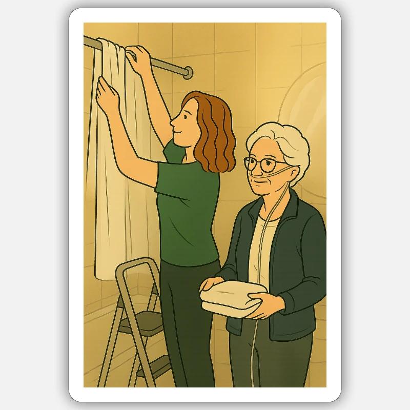 Brushing time - Sticker size S (10 x 10 cm) - white matte