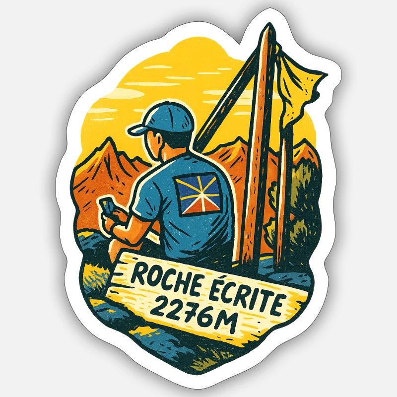 Trail roches écrites Sticker taille S (10 x 10 cm)
