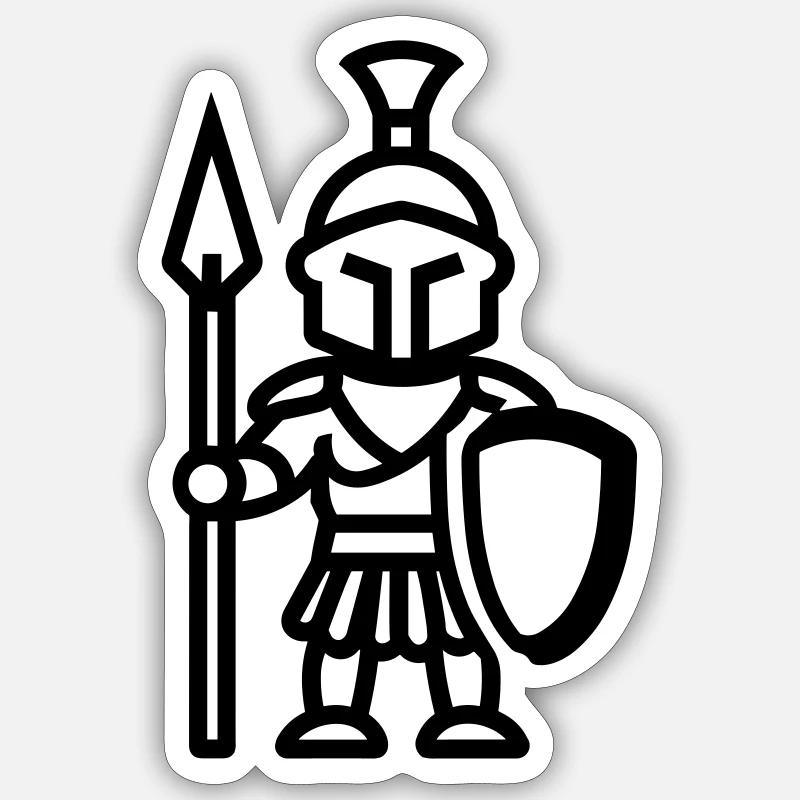 Krieger Sticker Größe S (10 x 10 cm)