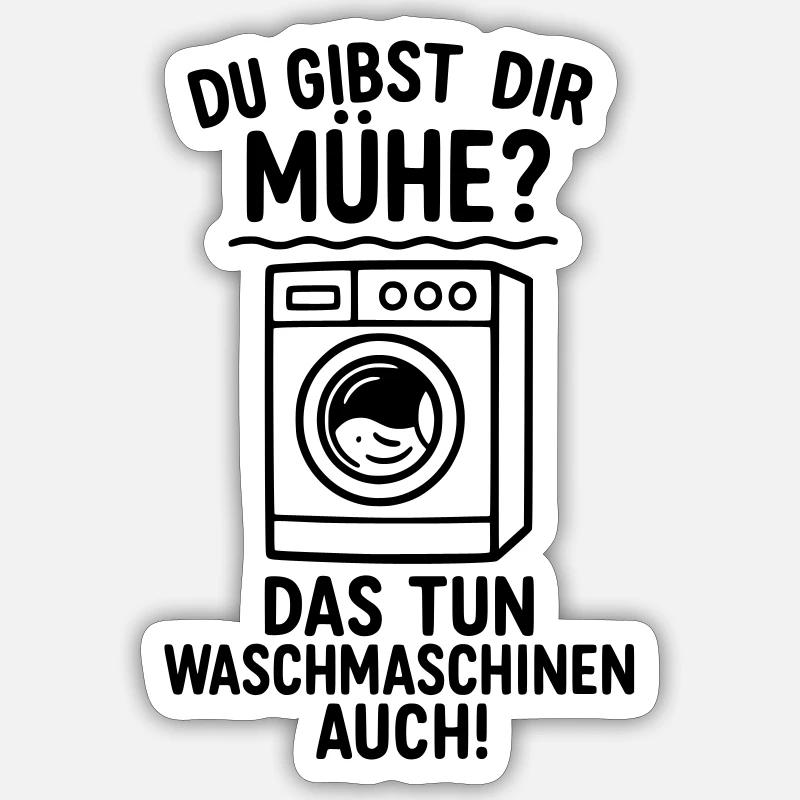 Washing machines trouble give work Sticker size S (10 x 10 cm)