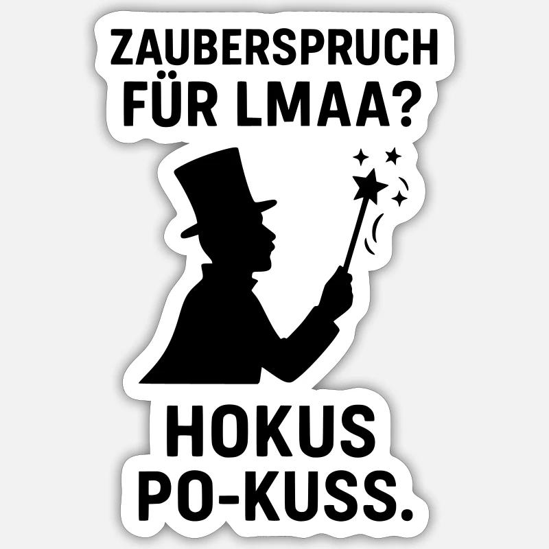 Sort LMAA hocus-pocus - Sticker taille S (10 x 10 cm) - blanc mat