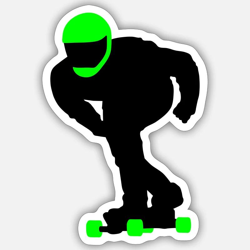 Longboard - Sticker size S (10 x 10 cm) - white matte