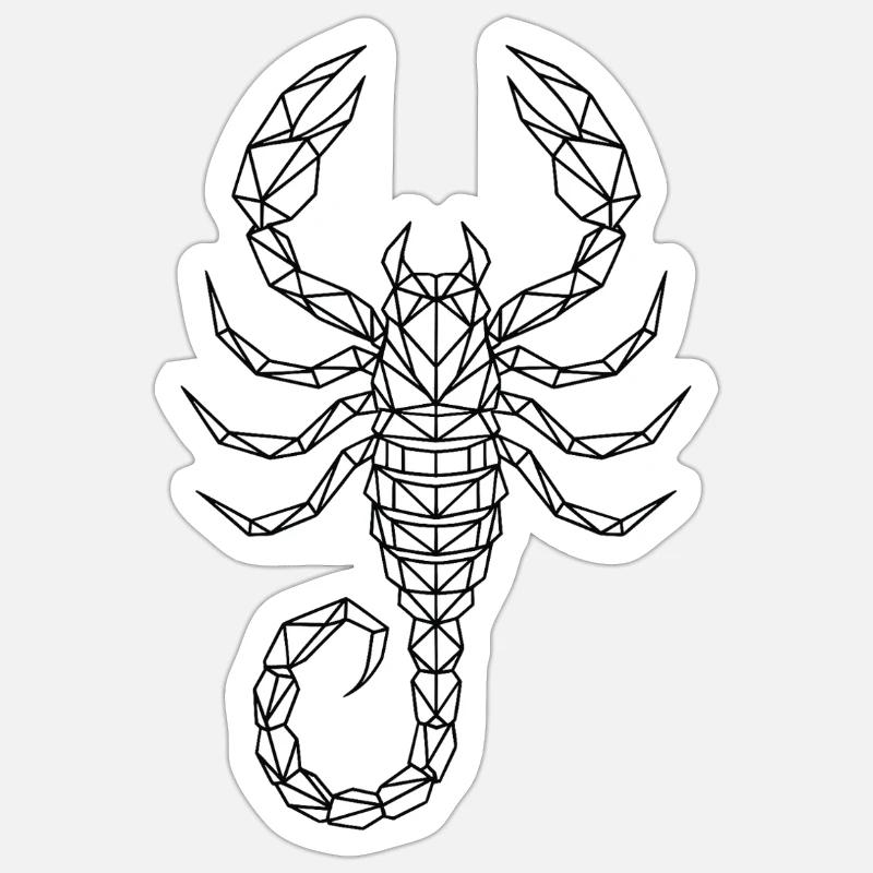 Scorpion - Sticker taille S (10 x 10 cm) - blanc mat