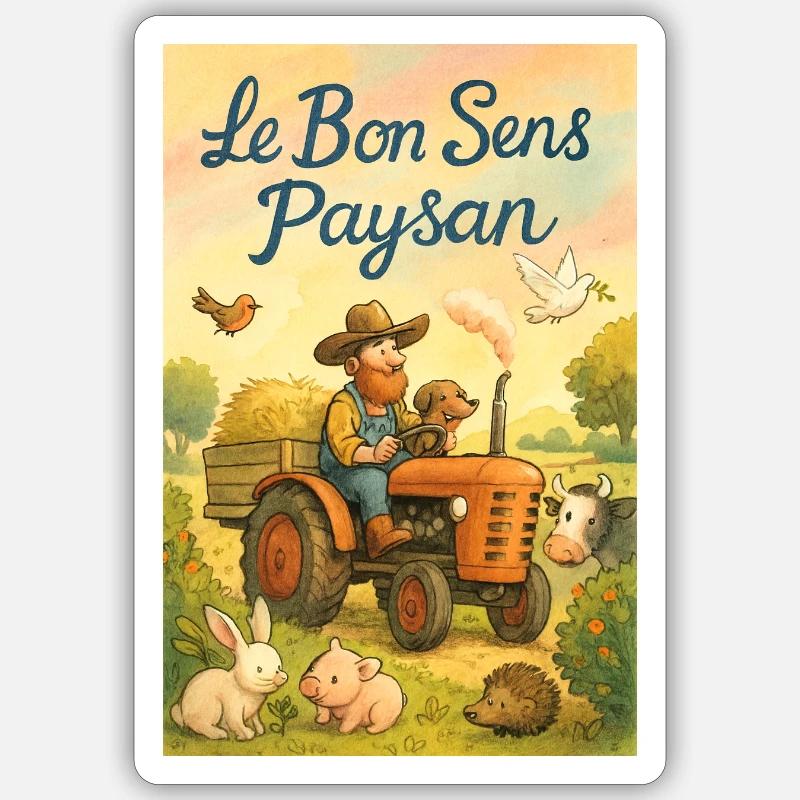 Peasant common sense - Sticker size S (10 x 10 cm) - white matte