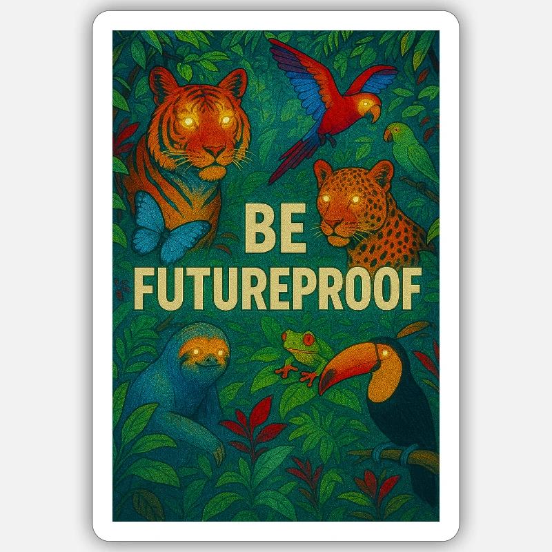 Be future-proof Sticker size S (10 x 10 cm)