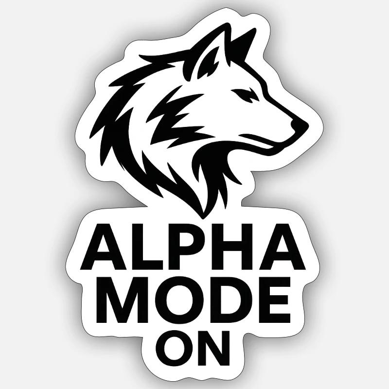 Mode alpha activé Sticker taille S (10 x 10 cm)