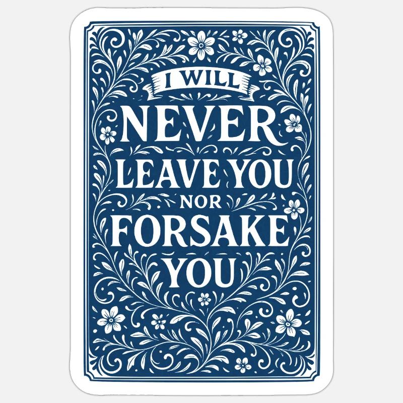 Ich werde dich niemals verlassen oder im Stich lassen - Sticker Größe S (10 x 10 cm) - Mattweiß