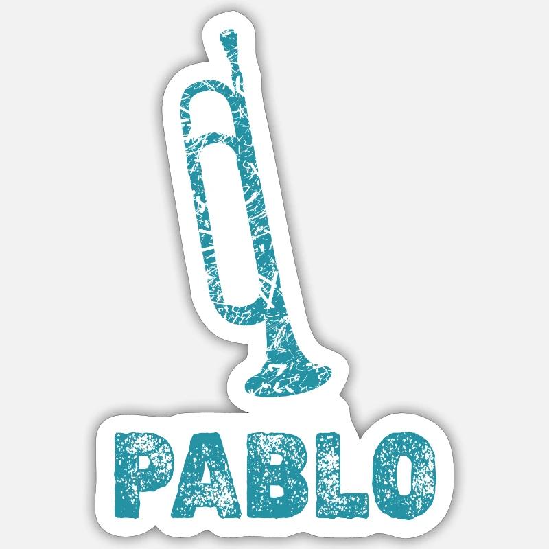 Pablo - Sticker size S (10 x 10 cm) - white matte