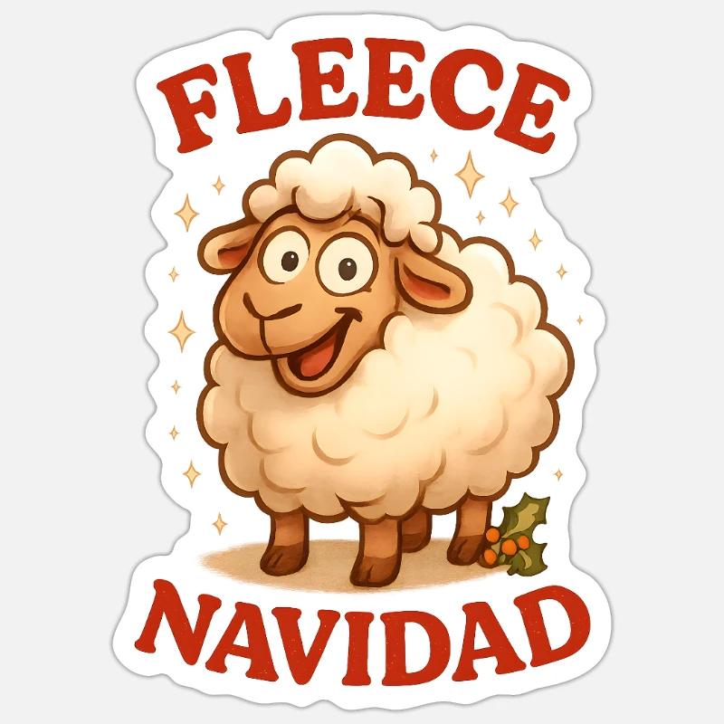 Fleece Navidad - Sticker size S (10 x 10 cm) - white matte