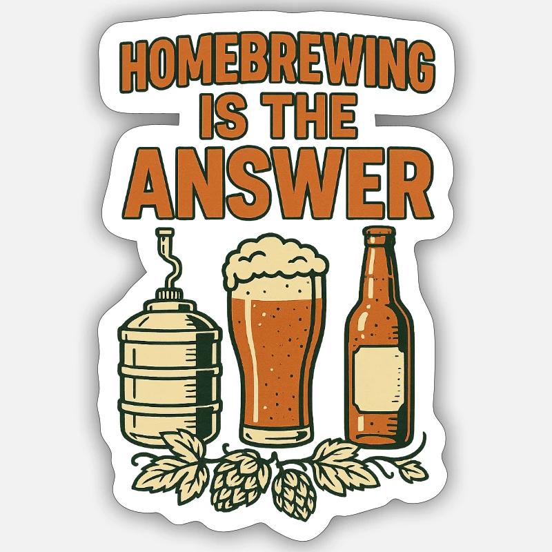 Le brassage maison est la solution Sticker taille S (10 x 10 cm)