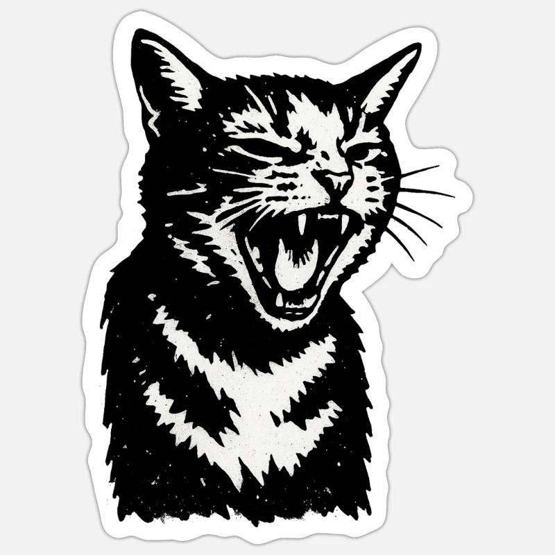 Screaming Shadowcat Sticker size S (10 x 10 cm)
