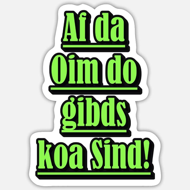 Dialecte néon Diction verte Sticker taille S (10 x 10 cm)