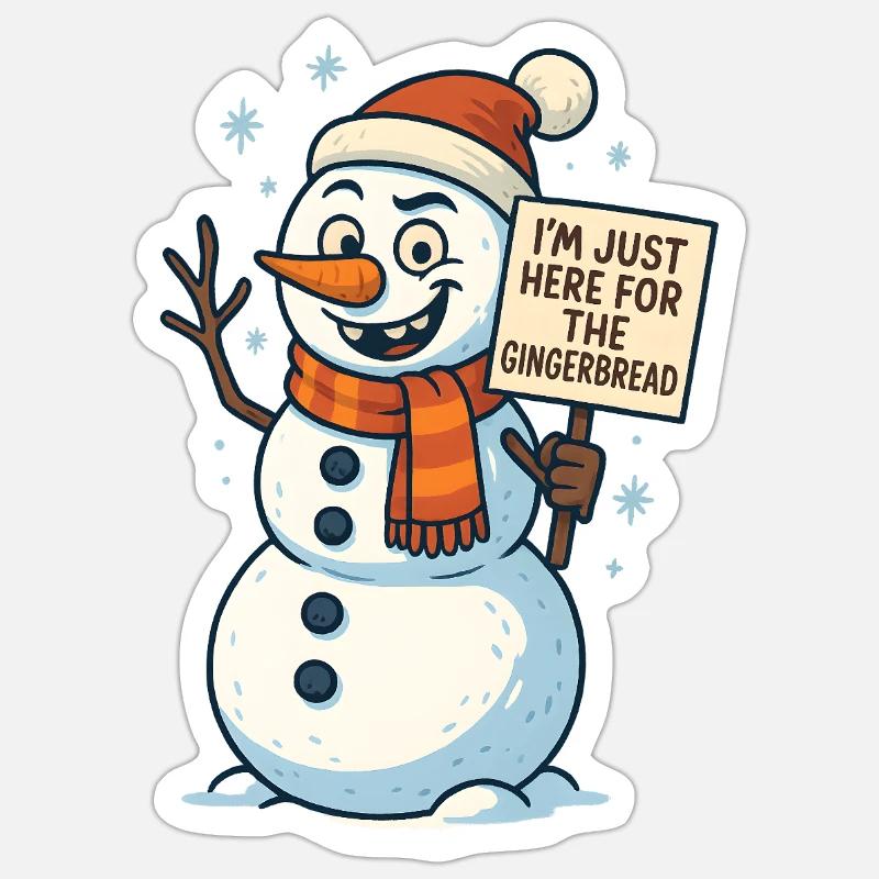 Lebkuchenmann Lebkuchen Lebkuchenmänner Geschenk Sticker Größe S (10 x 10 cm)