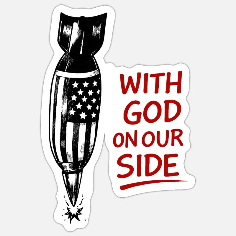 Fackel mit Flaggenmuster - Sticker Größe S (10 x 10 cm) - Mattweiß