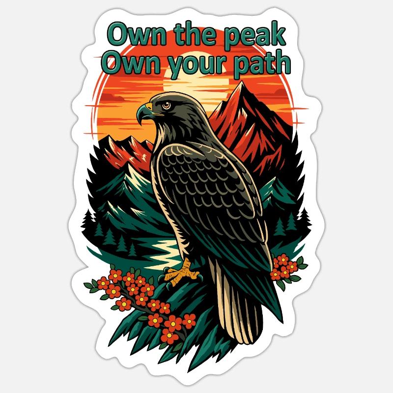 Own the Peak Eagle Path - Sticker size S (10 x 10 cm) - white matte