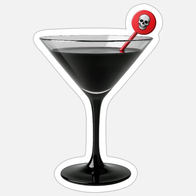 COCKTAIL DE LA MUERTE - dark hell - Sticker taille S (10 x 10 cm) - blanc mat
