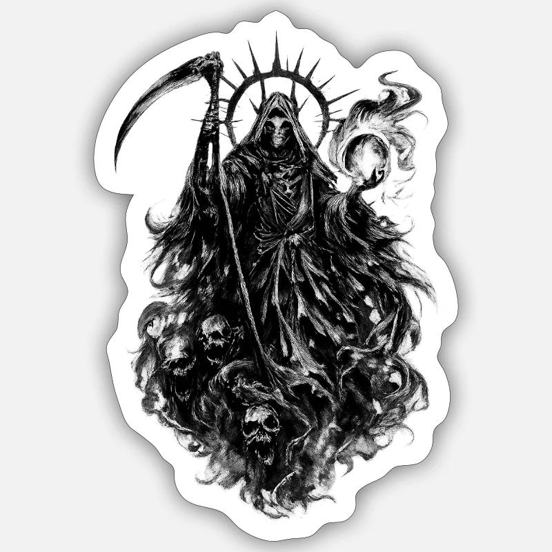 Schatten-Todesbote Gothic Sticker Größe S (10 x 10 cm)