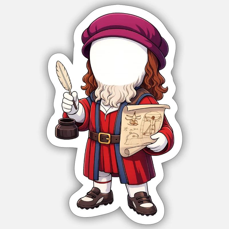 Gigi davinci - Sticker size S (10 x 10 cm) - white matte