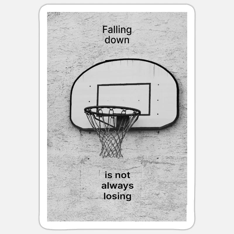 Falling Down Is Not Always Losing – Poster Sticker Größe S (10 x 10 cm)