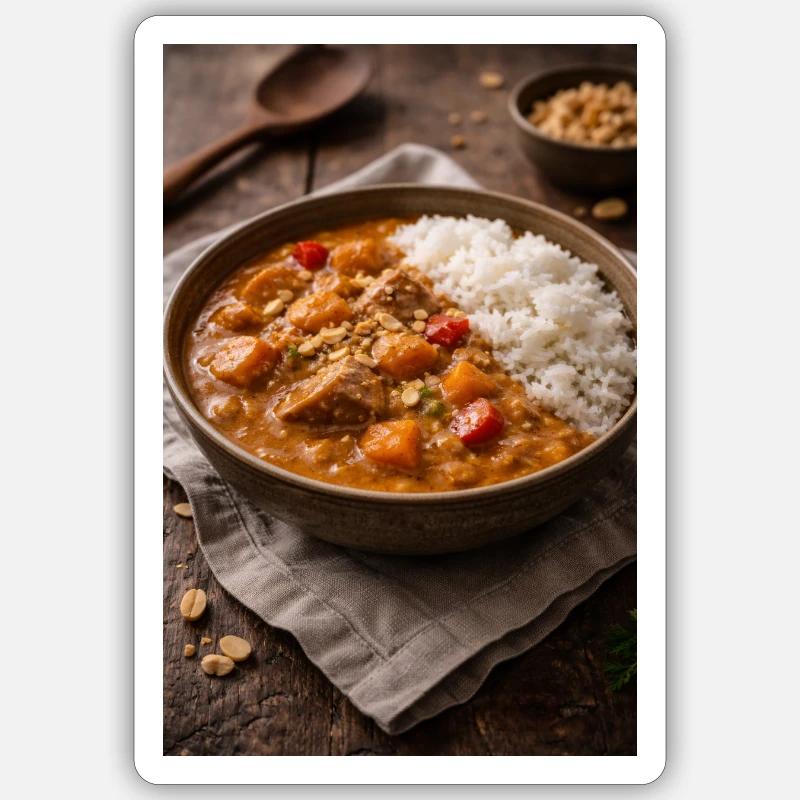 Groundnut Stew - Sticker size S (10 x 10 cm) - white matte