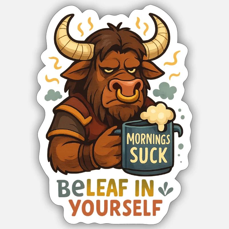 Be Leaf in Yourself Tauren - Sticker Größe S (10 x 10 cm) - Mattweiß