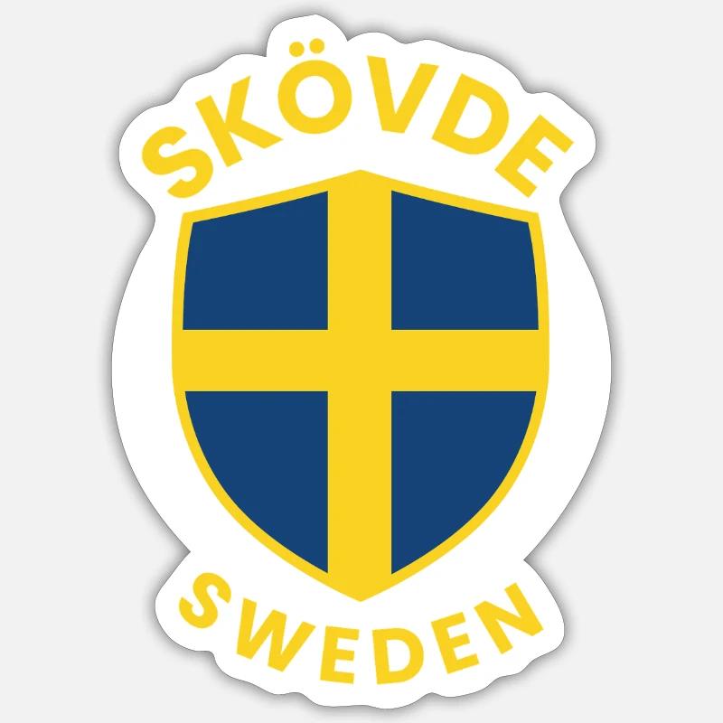 Skövde Shield Sweden emblem Sticker size S (10 x 10 cm)