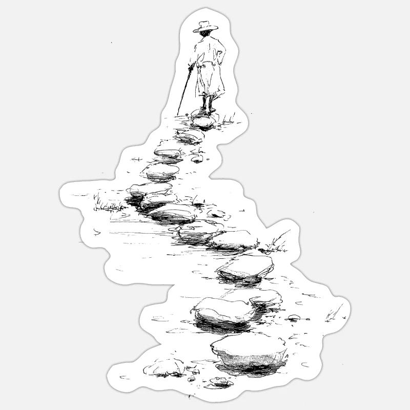 walk the path - Sticker Größe S (10 x 10 cm) - Mattweiß