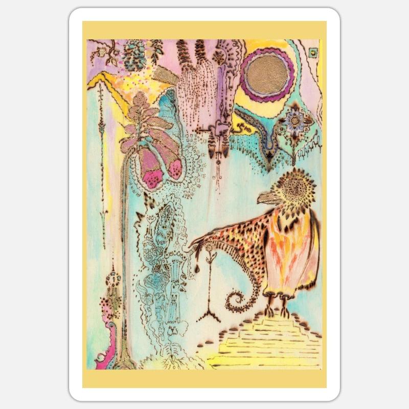 Édit des Oiseaux de Rêve - Sticker taille S (10 x 10 cm) - blanc mat