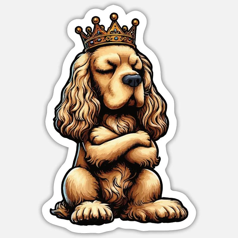 Cocker Spaniel Cockerhund Cocker Spaniel Besitzer - Sticker Größe S (10 x 10 cm) - Mattweiß