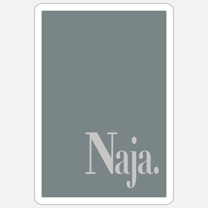 Affiche typographique : Eh bien. Sticker taille S (10 x 10 cm)