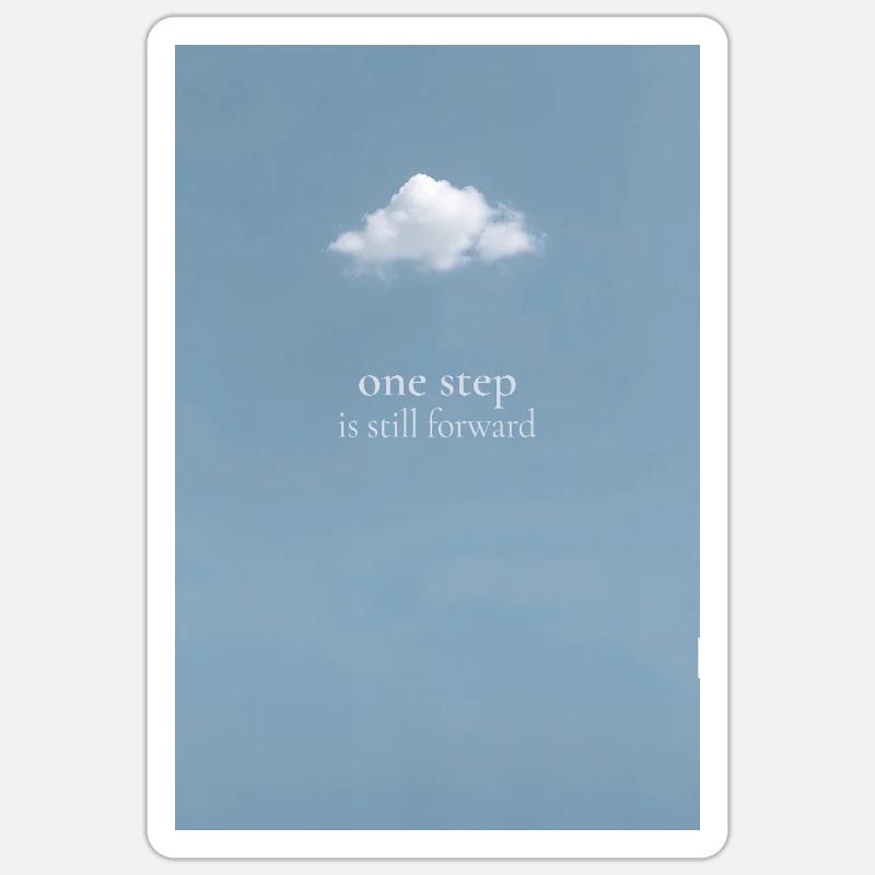 One step remains Forward Sticker size S (10 x 10 cm)