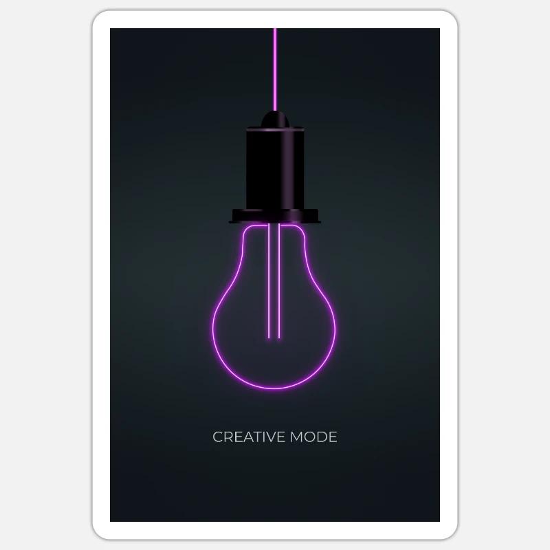 Affiche Créative de Mode Néon Sticker taille S (10 x 10 cm)