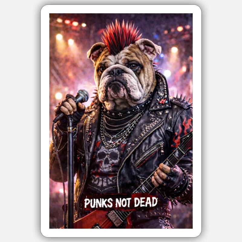 RockyZoo16 - Sticker Größe S (10 x 10 cm) - Mattweiß