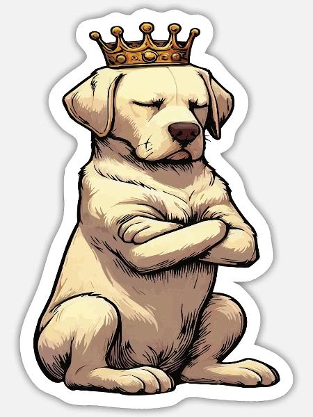 Labrador Labradorbesitzer Labradorliebhaber - Sticker Größe S (10 x 10 cm) - Mattweiß