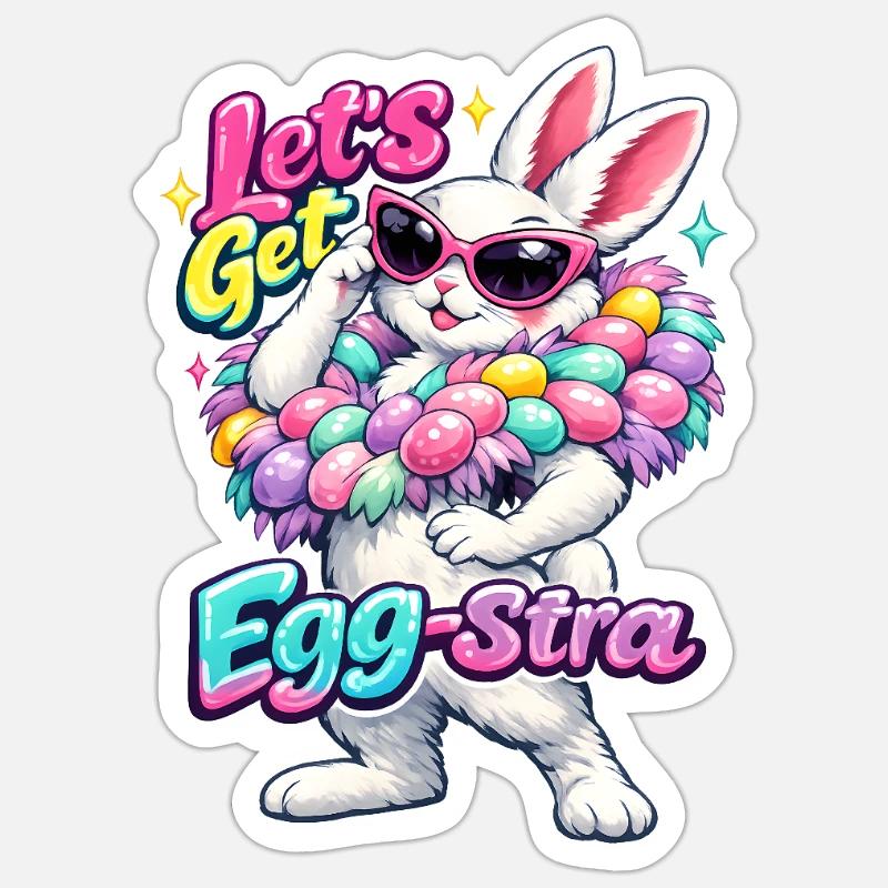 Egg-stra Special Easter Eggs - Sticker size S (10 x 10 cm) - white matte